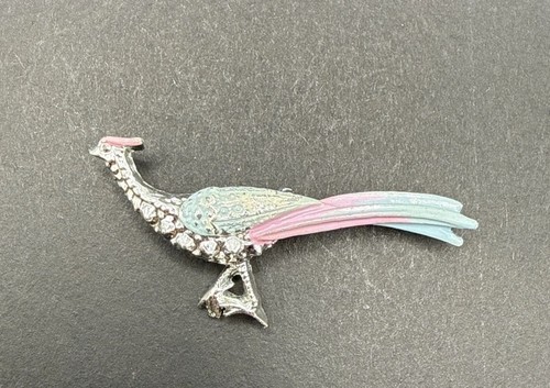 Pheasant enamel brooch pin - enamel,