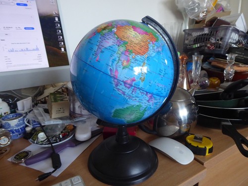 World globe stand - globe, on