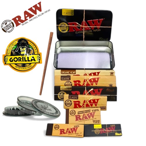 Raw smoking gift set tin - gift,
