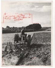 Farmer Ploughing Fordson Tractor Bamford Plough Shipton-Oliffe 1969 Press Photo