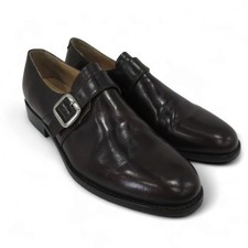 Samuel Windsor Men's UK 11 Brown Leather Buckle Shoes Slip On Preloved