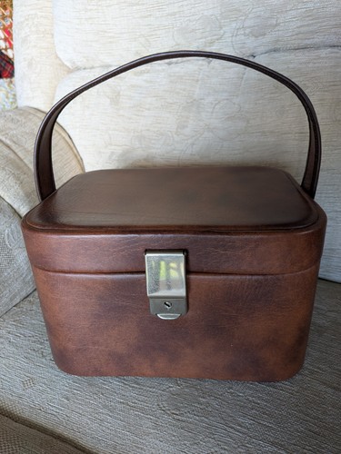 Vintage vanity case brown - vintage,
