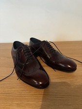 Men’s Brown Leather Brogue Barker Shoes UK7.5 G Made In England - New Unworn