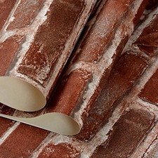 3D Effect Vintage Realistic Red Brick Rustic Stone Textured Wallpaper Home Decor