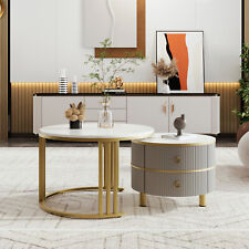 Round Nesting Coffee Table Set