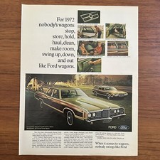 1971 Magazine Ad Ford, 1972 LTD Country Squire & Gran Torino Squire