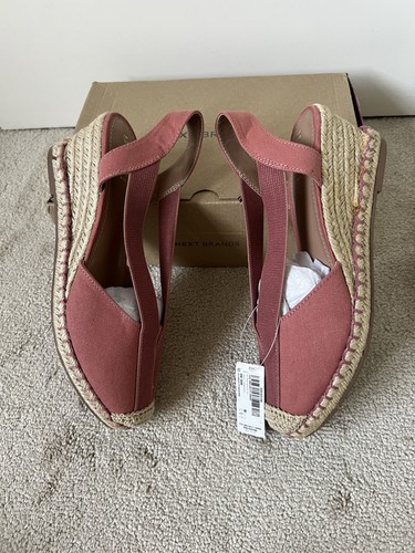 Pink low wedge sandals - wedge, sandals-next