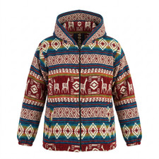 ALPACA WOOL HOODED JACKET M