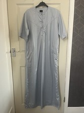 Men's Short Sleeve Thobe Jubba Kandora Grey 54M