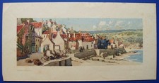 Original British Railways Carriage Print - Staithes, Yorkshire By Gyrth Russell