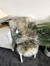 Ivory Grey Sheepskin Rug Tips - REAL AUSTRALIAN GENUINE Grey Woolmark Wolf Tip