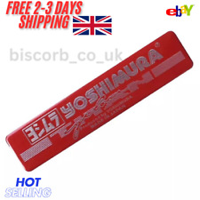 2x Red YOSHIMURA Titan 3D Motorcycle Exhaust Heat Resistant Sticker Aluminium