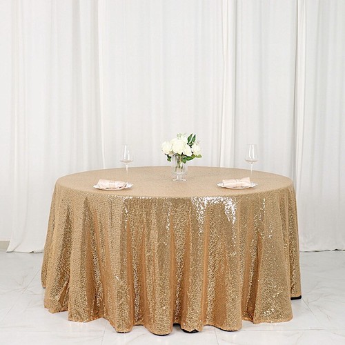 120 gold sequin round - 120",
