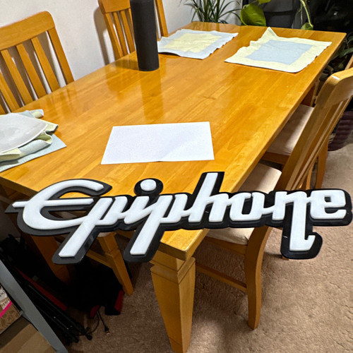 Epiphone large raised - raised, logo
