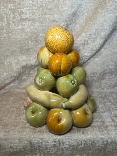 Vintage majolica fruit pyramid - vintage,