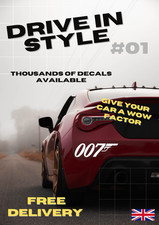 007 James Bond Vinyl Decal Sticker Gun-Barrel Car Window Laptop Bumper Spy