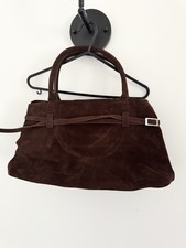 Brown Faux Suede Handbag