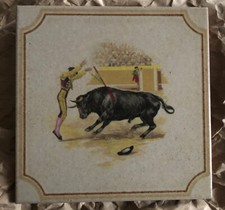 Rare Hand Painted Ceramic Tile