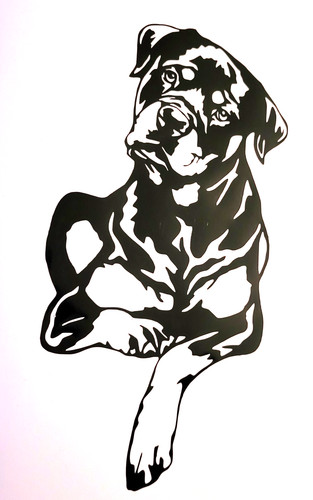 Rottweiler dog decal vinyl - 1x,