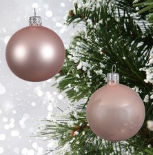 6 Large Blush Pink Baubles