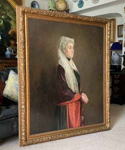 Large oil portrait painting - v.large,