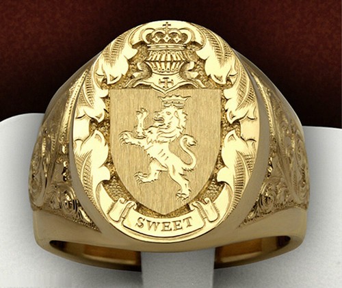 Mens 18k gold filled - filled, lion