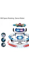 Kids Music Robot Toy - Rotating Dance with LED Lights, Electronic Walking 