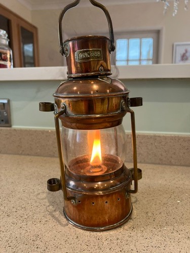 Antique ships light - antique, coppr