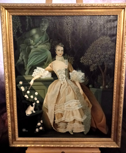 Framed oil painting portrait - painting, "portrait