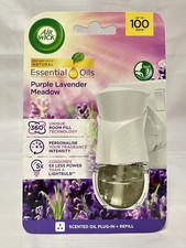 Air Wick Essential Oils Plug In & Refill – Purple Lavender Meadow Up to 100 Days