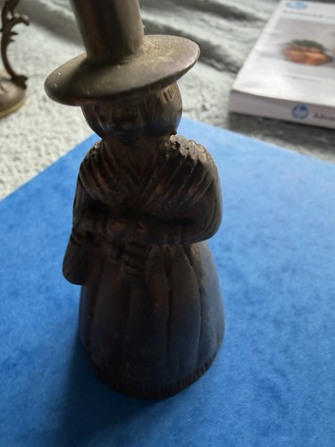 Vintage welsh lady brass bell - lady,