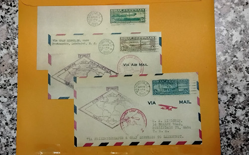 Graf zeppelin flight postcards - flight,