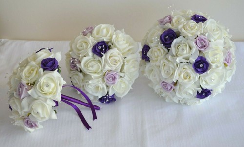 Wedding bouquet purple - wedding,