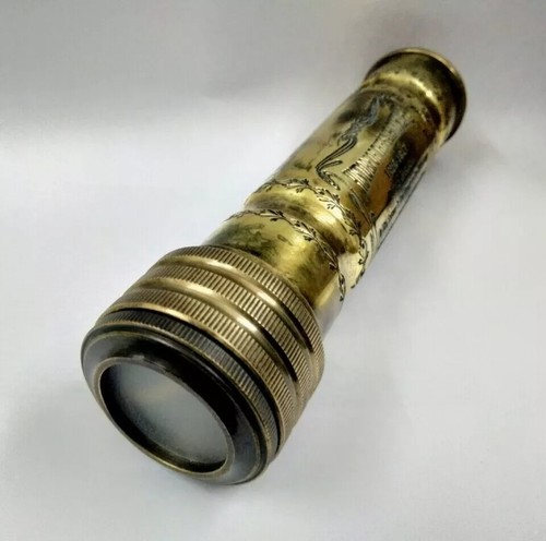 Hand carved brass kaleidoscope - hand,