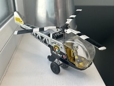 Vintage Japan Tinplate Bell 47 US Police Helicopter With Friction Motor PD-107