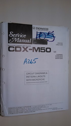 Pioneer cdx m50 - pioneer, service