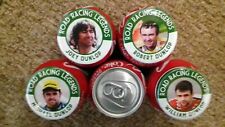 JOEY, MICHAEL, ROBERT AND WILLIAM DUNLOP ROAD RACE LEGENDS BADGES X4  55MM SIZE