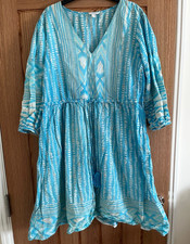Monsoon Turquoise Blue & White