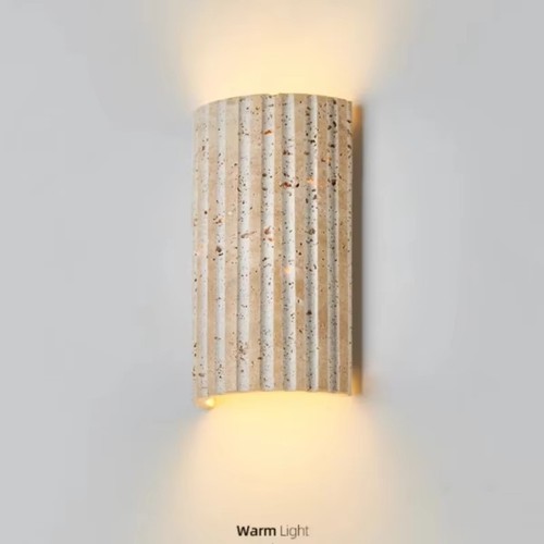 Oval natural yellow travertine - natural,