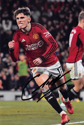 Alejandro garnacho signed 6x4 - signed,