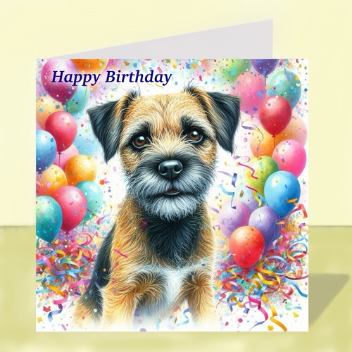 Border terrier dog - dog, birthday