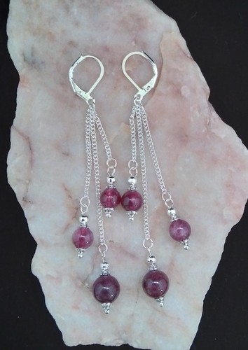 Red garnet bead - garnet,