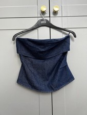 ZARA Blue Denim & Pink Bandeau