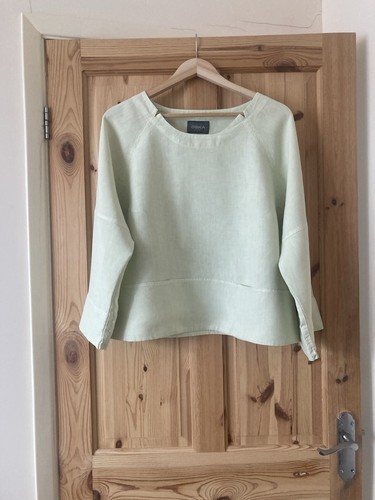 Oska pale green boxy linen - pale,