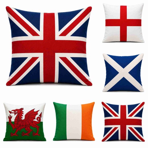 British flags cushion covers - british,