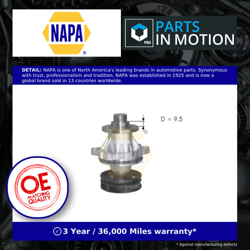 Water pump nwp1093 napa - pump,