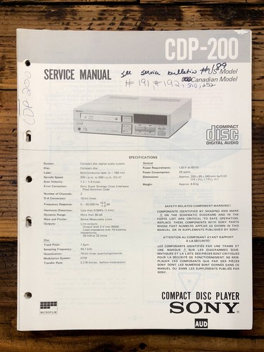 Sony cdp 200 - cdp-200, player