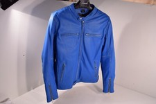 iXS SONDRIO Leather Jacket, Mens EU54 US44, Blue, Motorcycle coat