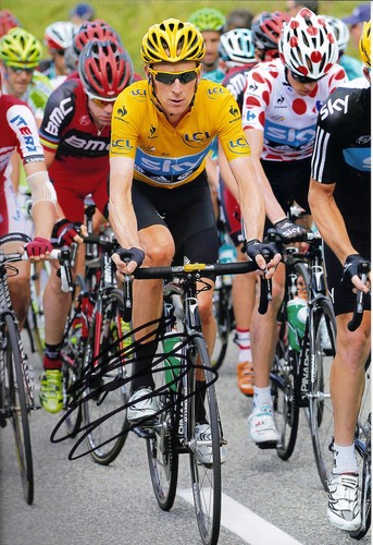 Bradley wiggins signed 12x8 - bradley,