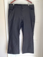 Ladies George Black Flared Trousers Size 22 70s Fancy Dress